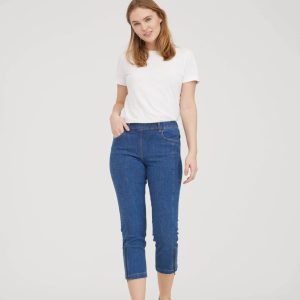 Piper Regular Cropped – Blå denim – Laurie
