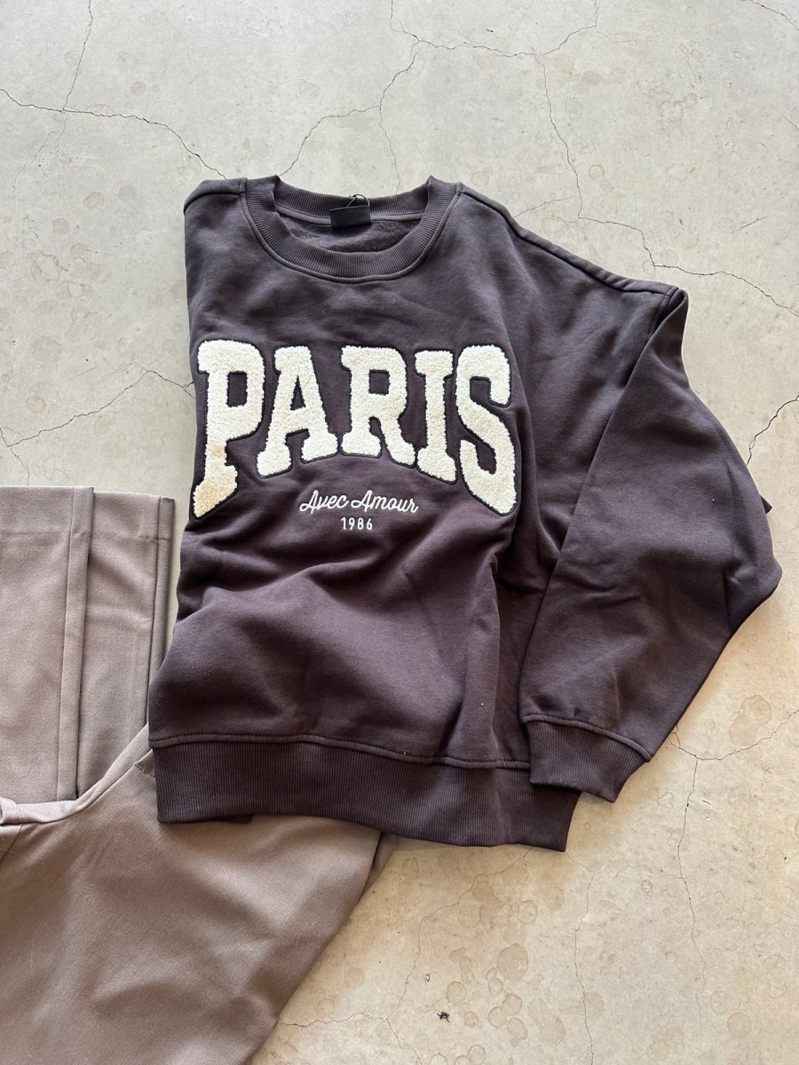 Jdymesa Long Sleeve O Neck Emb Sweat Ganache Paris Cd Emb
