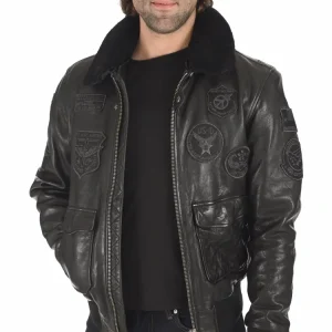 Black Mythic Aviator Pilot Jacket - Men