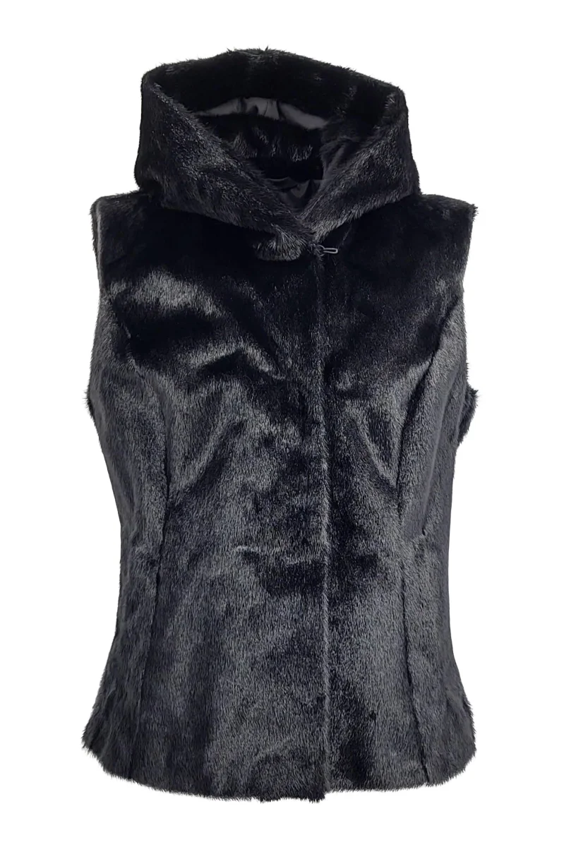 Dorte West, 61 cm. - Huva - Ringsäl (Rings��l) - Dam - Svart / S��l Skinds Pels - Levinsky – Kvinde - Bild 2