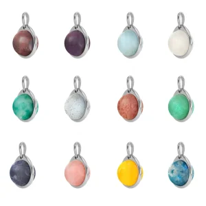 Charmentity Birthstone Steel