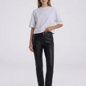 Jill Trouser - Lamb Nappa Läderbyxor - Dam - Svart
