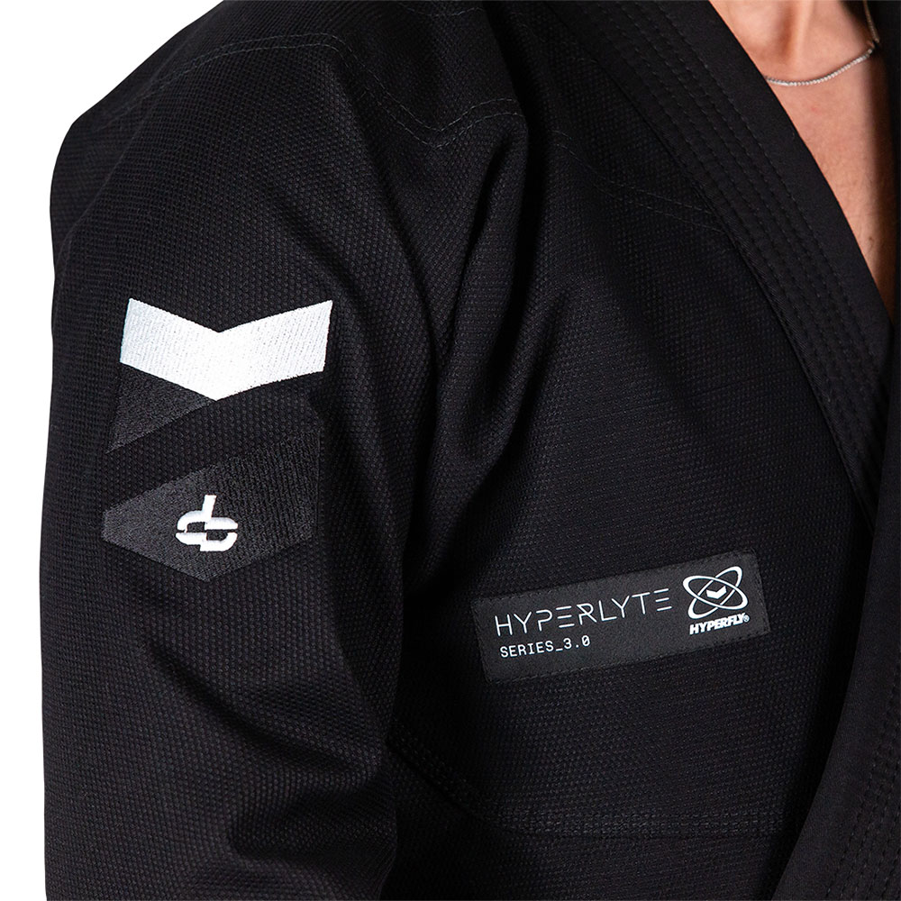 Hyperfly BJJ Gi Hyperlyte 3.0 svart/vit - Bild 3