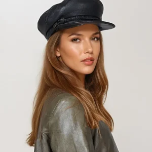 602-5256/08 Hatt - Läder - Tillbehör - Svart