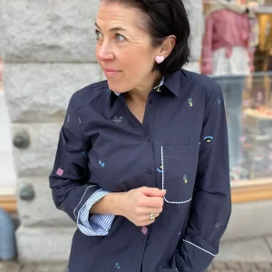 Nuchiro Boxy Shirt Dark Sapphire