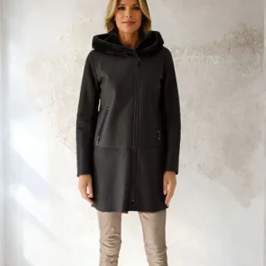 Abella, 85 cm. - Nappa Lamb Crack - Dam - Svart