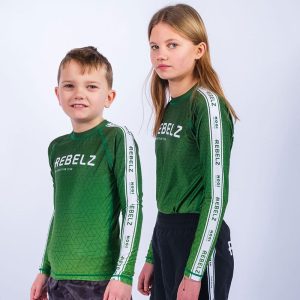Rebelz Rashguard Kids Ranked grön