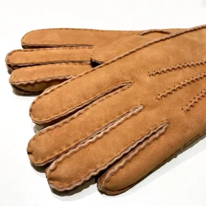 ZXM-010 - Shearling lammhandske - Herr och kvinnor - Mörk Cognac