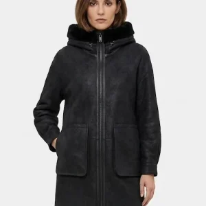 Gavina, 84 cm. - Huva - Nappa Lamb - Dam - Svart