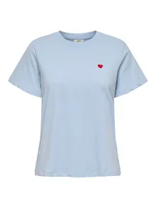 Jdypisa Short Sleeve Print Top Cashmere Blue Bittersweet Heart