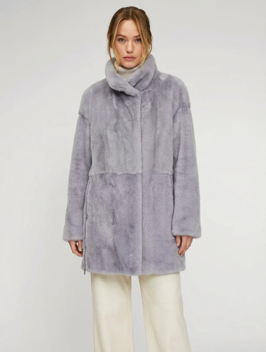 Ganaia, 85 cm. - Krage - Mink - Dam - Lavendel